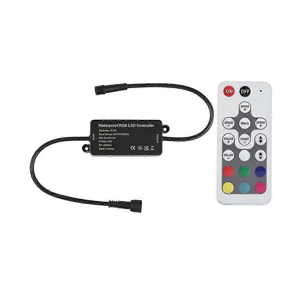 RGB LED Controller Dimmer LED Controller DC12-24V ,RGB Colorful LED Light with Light Bar Lamp Controller Dimmer