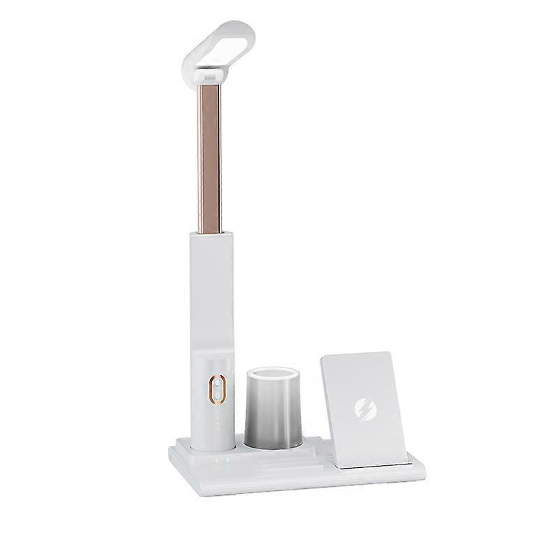 QI Wireless Charging LED Table Lamp,15W Eye Protection Folding Desk Lamp with Pen Holder Touch Control No Blu-ray Reading Light