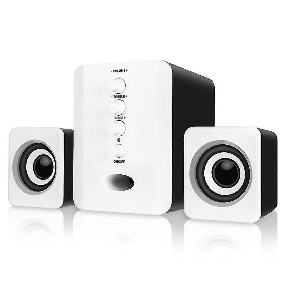 2.1 Pc Speakers With Subwoofer Compatible With Computer And Laptop, Usb Powered