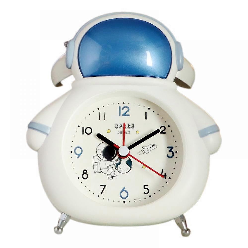 Väckarklockor för sovrum, tecknad väckarklocka Spaceman astronaut väckarklocka, studentbarns heminredning skrivbordsklocka (blå)