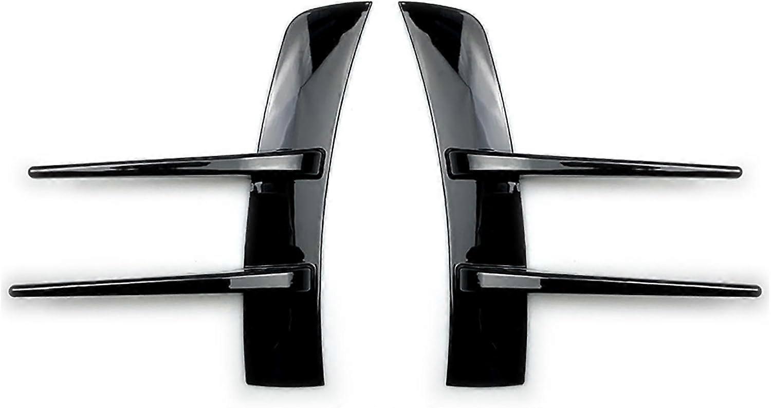 Car Front Bumper Splitter Side Spoiler Canards, Fog Light Trim Decorative, Compatible with Benz A-Class W177 A180 A200 A220,Carbon Look