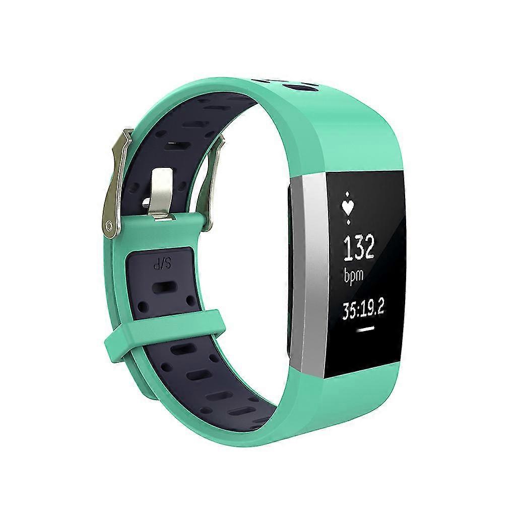 Two-tone Silicone Replacement Wrist Band Strap For Fitbit Charge2 Tracker Watch