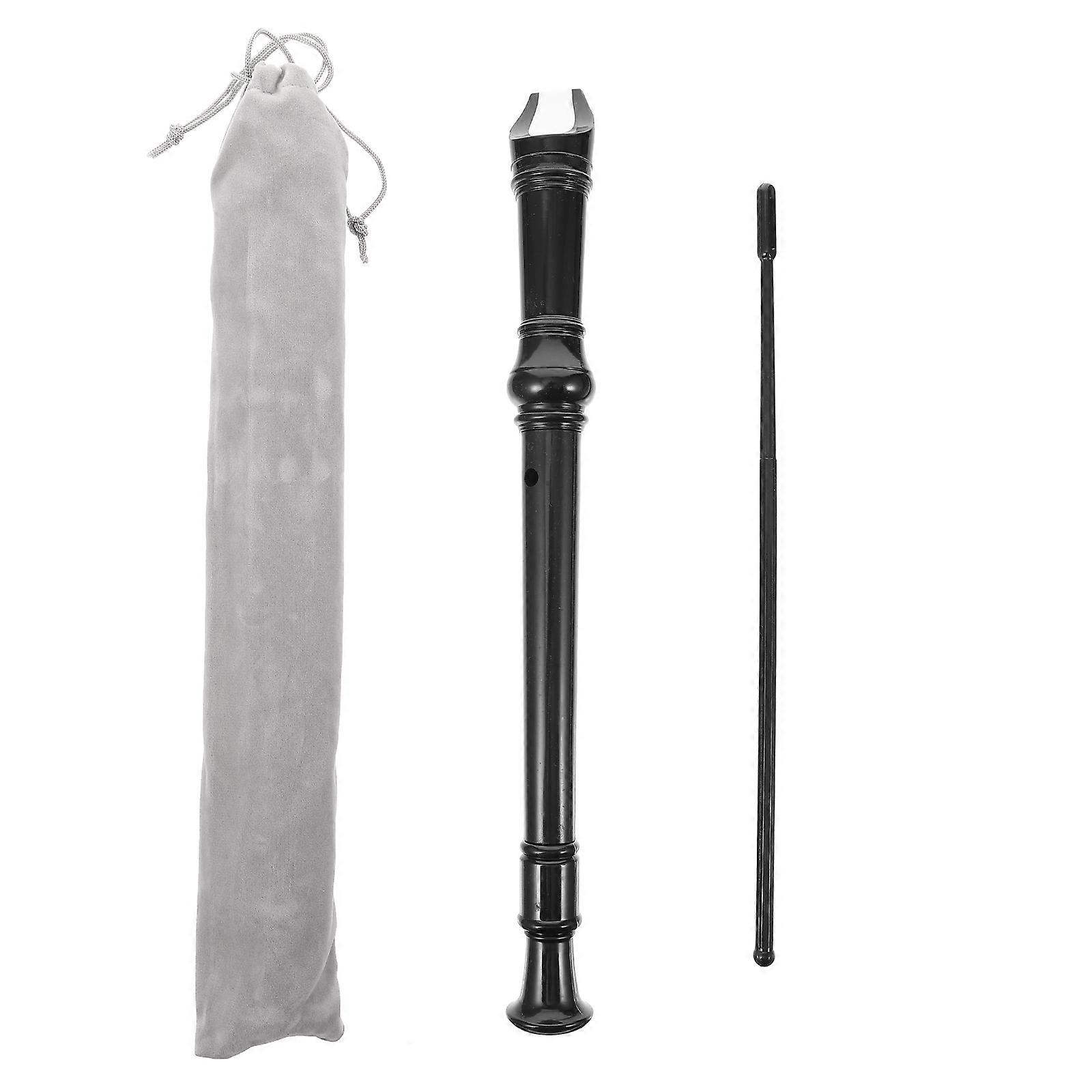 1 Set Kid Soprano Recorder 8 Hole Clarinet Music Instrument with Cleaning Rod