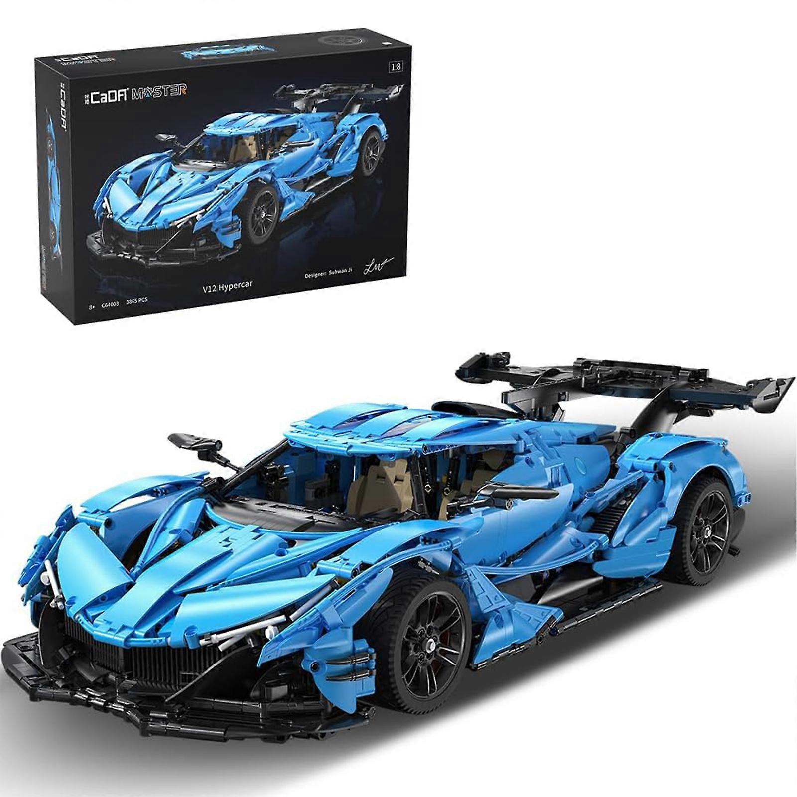 CaDA Master Apollo IE Super Car Building Kit, 3865/pcs MOC Building Blocks for Adults and Teens,1:8 Model Sports Car Sets, V12 Hypercar Technology Bri