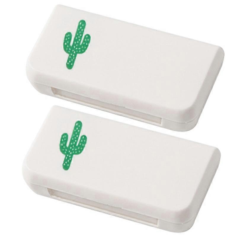 2Pcs/Set Pill Storage Box Fashion Element Waterproof  3 Grids Rectangular Tablets Splitter Case for Home Qinhai