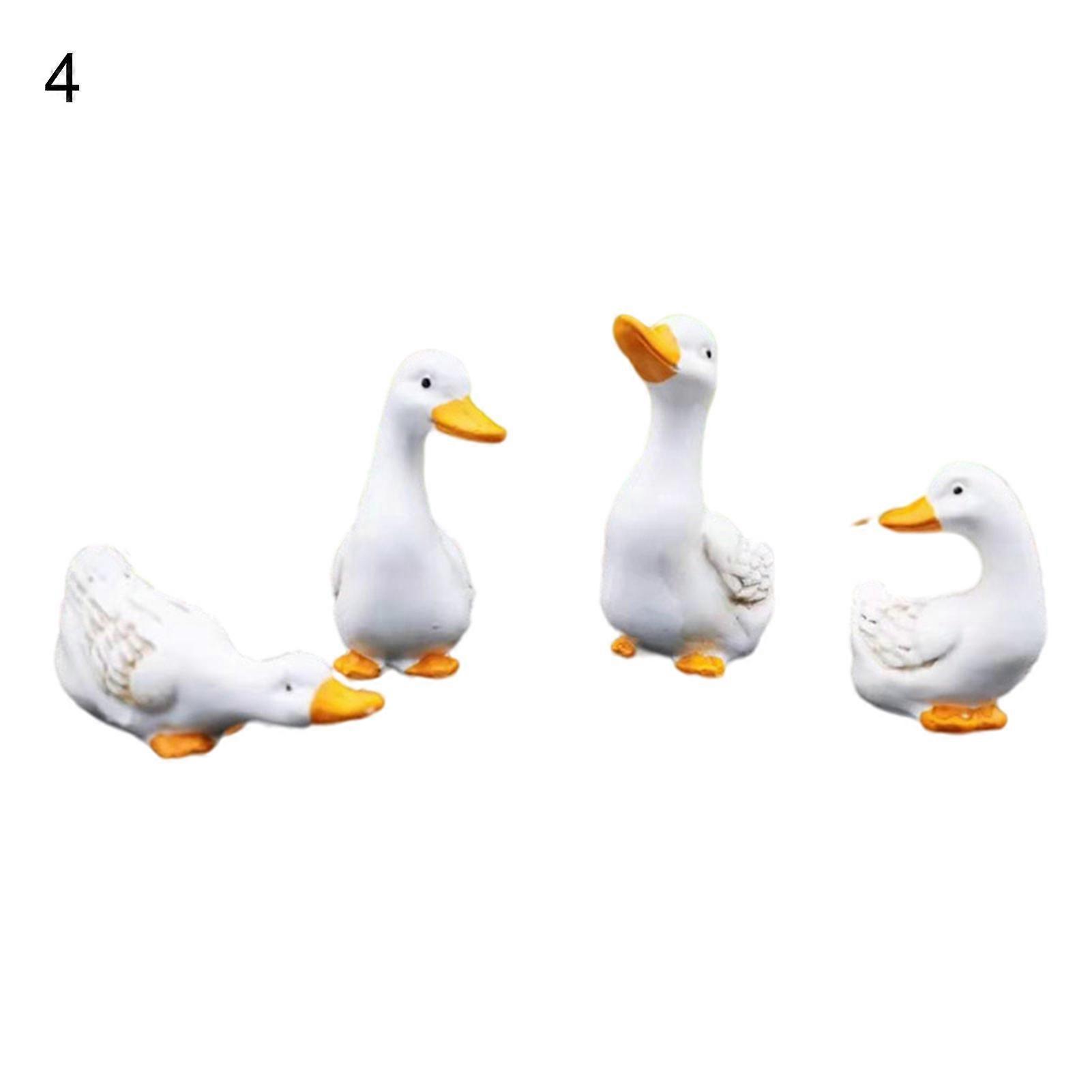 Duck Statue High Simulation All Match Resin Art Craft Drinking Water Duck Model Garden Supplies Qinhai