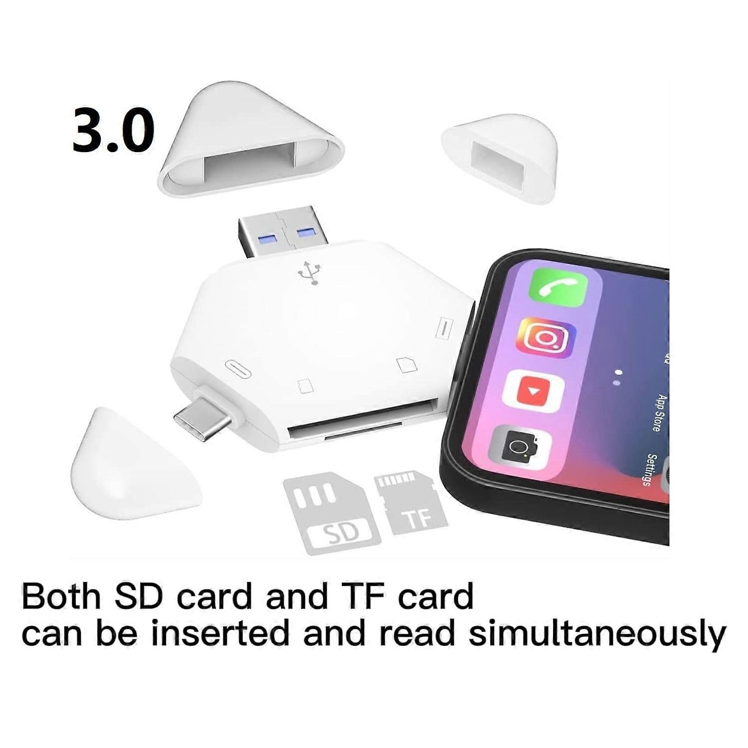 Sd Card Reader 5 In 1 Otg Card Reader Portable Memory Card Reader