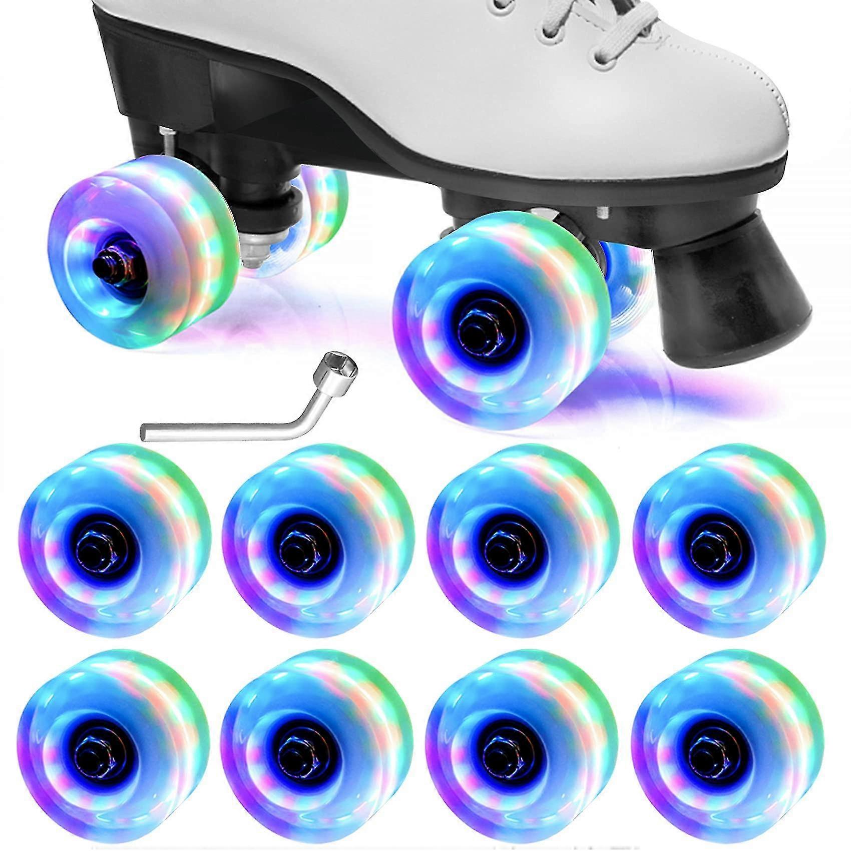 82A גלגלי החלקה רולר 32 מ"מ x 58 מ"מ, חוץ/פנימי Quad Roller Skate גלגלים עם מיסב Abec-9עמיד