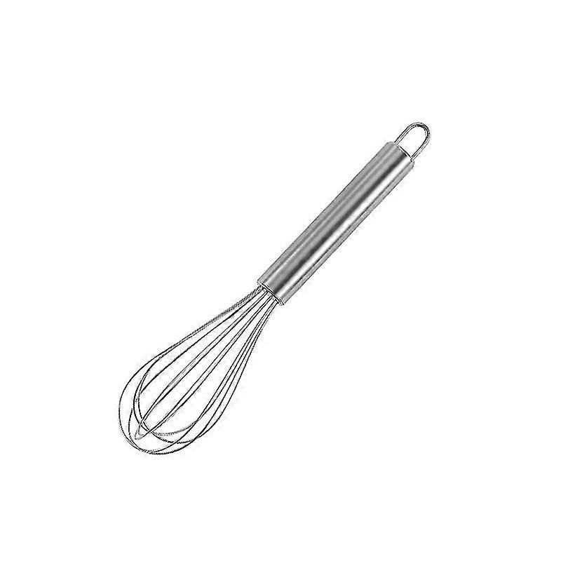2 peças de aço inoxidável de aço plano de aço flat wire egg batedor, 8 polegadas e 10 polegadas Molho de ovo de cozinha para misturar, bater, bater, mexer