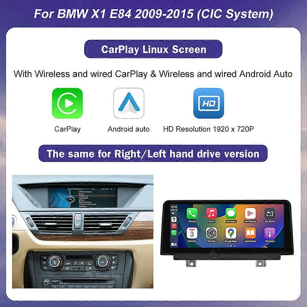 10.25 Inch Car Multimedia Touch Screen For BMW X1 E84 2009-2015 Head Unit CIC System Support Android Auto Wireless Carplay