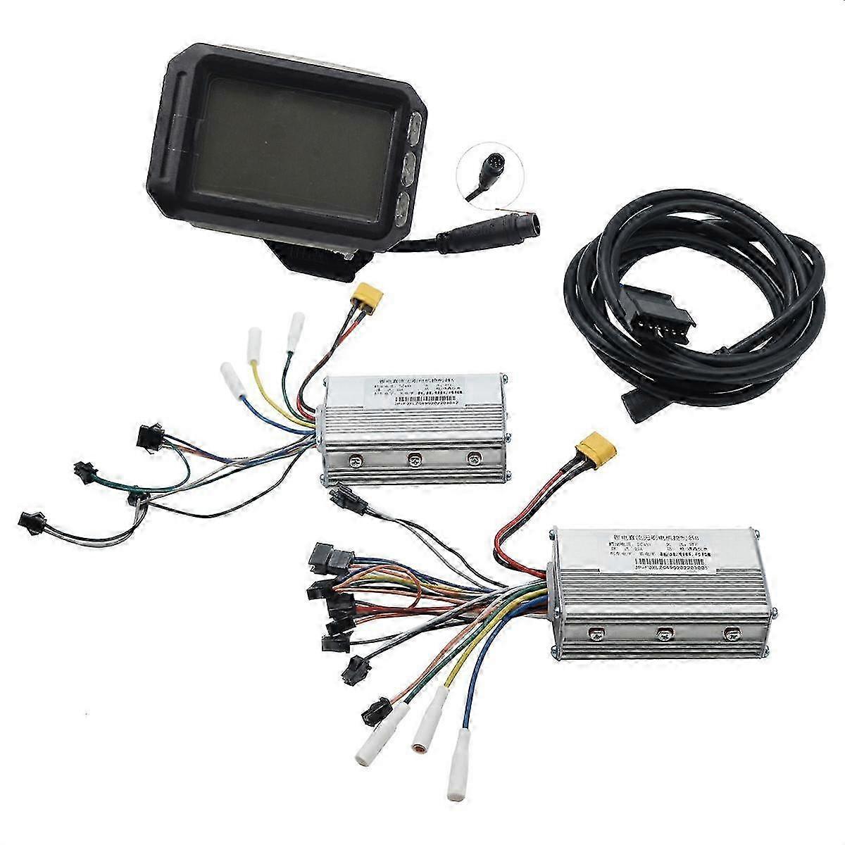 Lcd Display Dashboard+48v 25a Brushless Controller Kit For G3 G-booster Electric Scooter Front Rear Controller