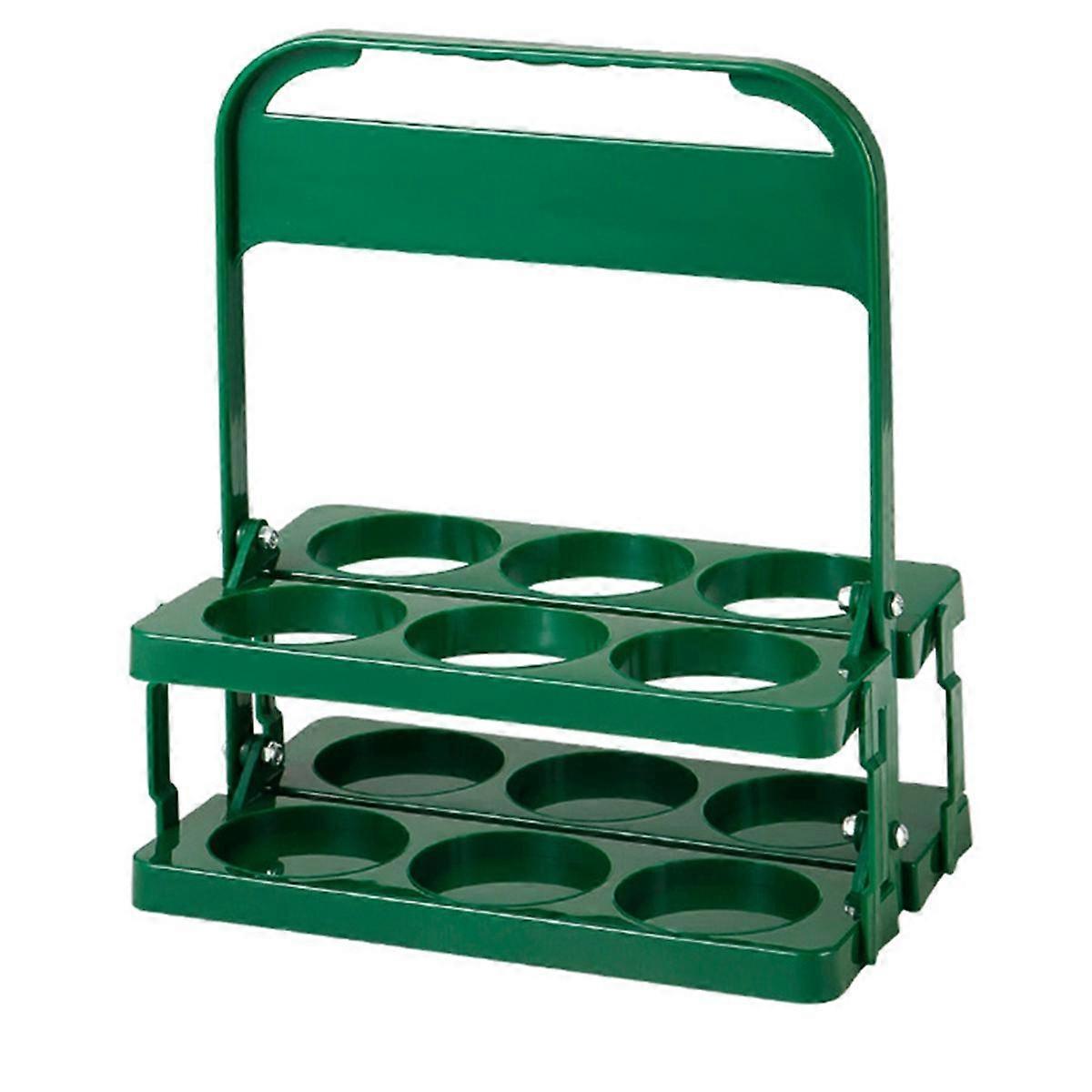 Portable Beer Carrier- 6 Pack Drink Holder,Reusable Plastic Wine & Beer Rack, Ideal for Picnics and Parties A