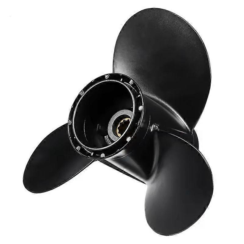 For 20-30HP 58100-96420-019 10 1/4 X 11 Boat Outboard Propeller 10 Spline Tooths R Rotation 3 Blades Black