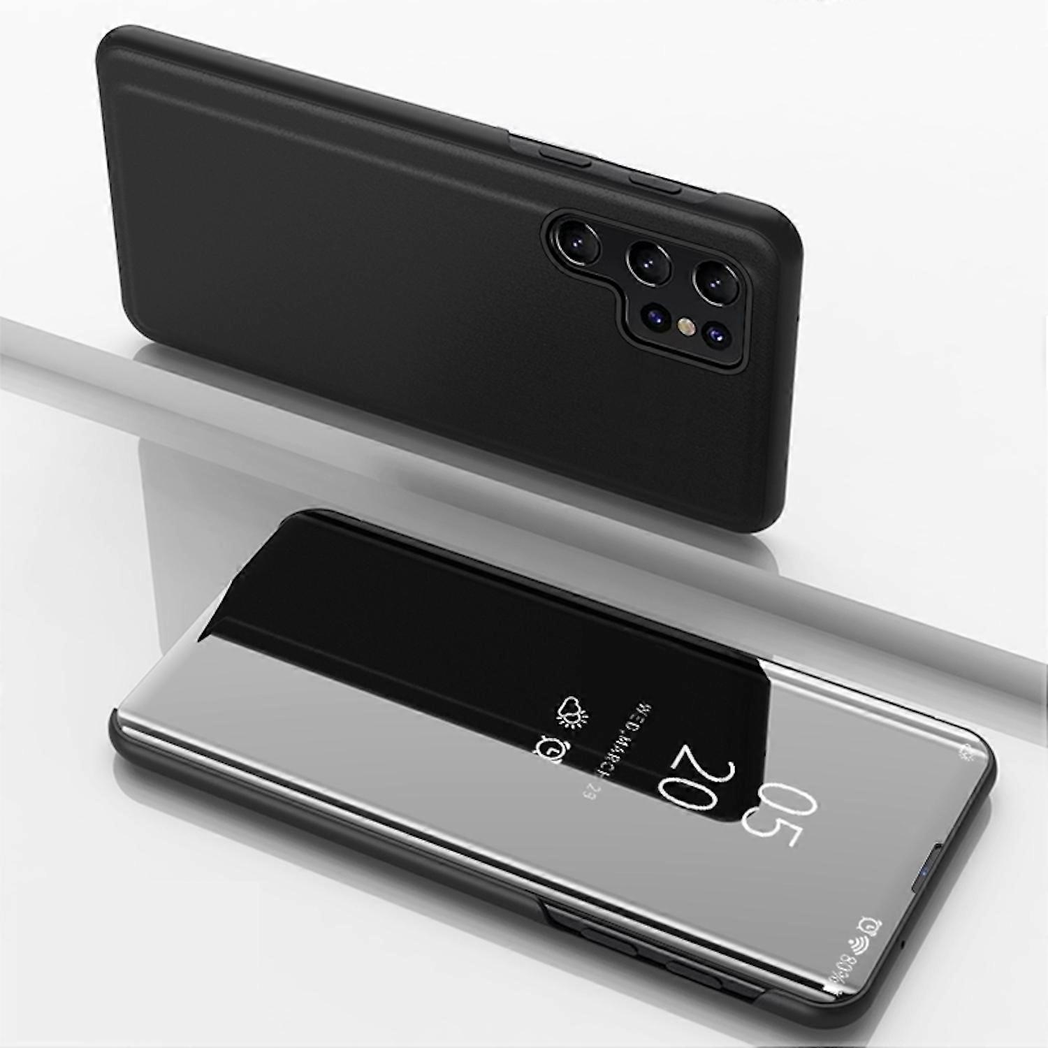 For Samsung Galaxy S24 Ultra View Mirror Mobile Phone Smart Cover Wake UP Black