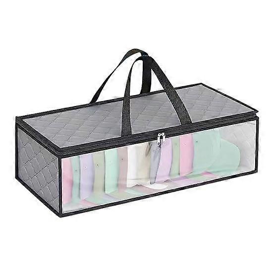 Storage Clear Window Bag Large Capacity Baseball Hat Dust Proof Foldable Portable Handle Zipper