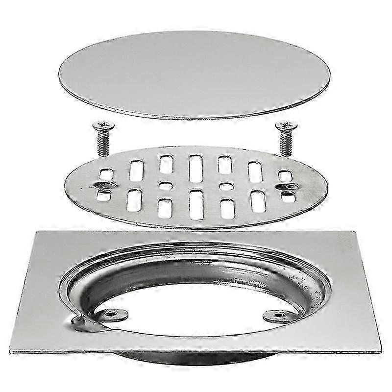 Drawing Invisible Square Round 15X15cm Household Bathroom Large Displacement Drainage Floor Drain