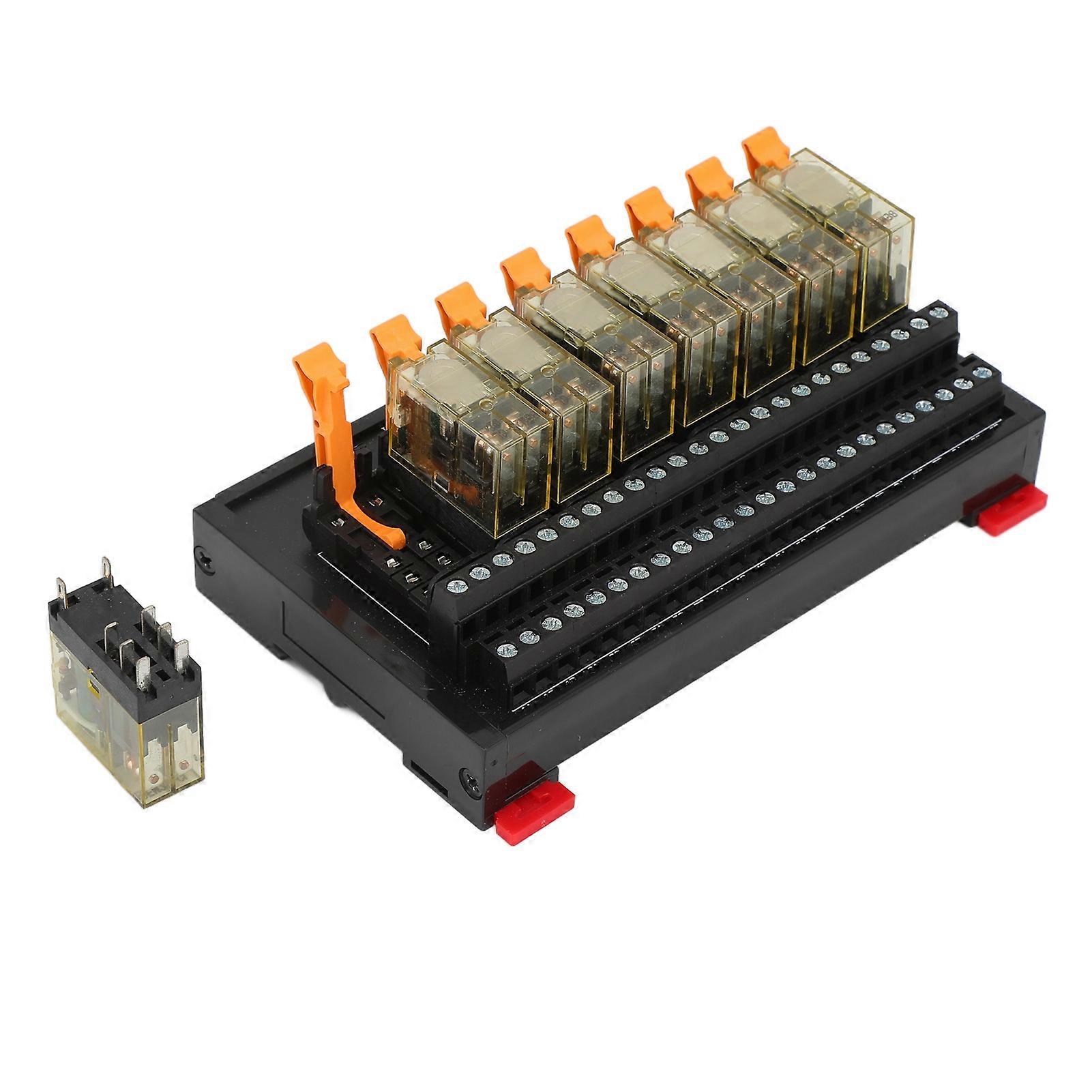 Relay Module Control Board DC PLC Din Rail Mounting 8 Channel 2 NO 2 NC BEM2S‑8MZ