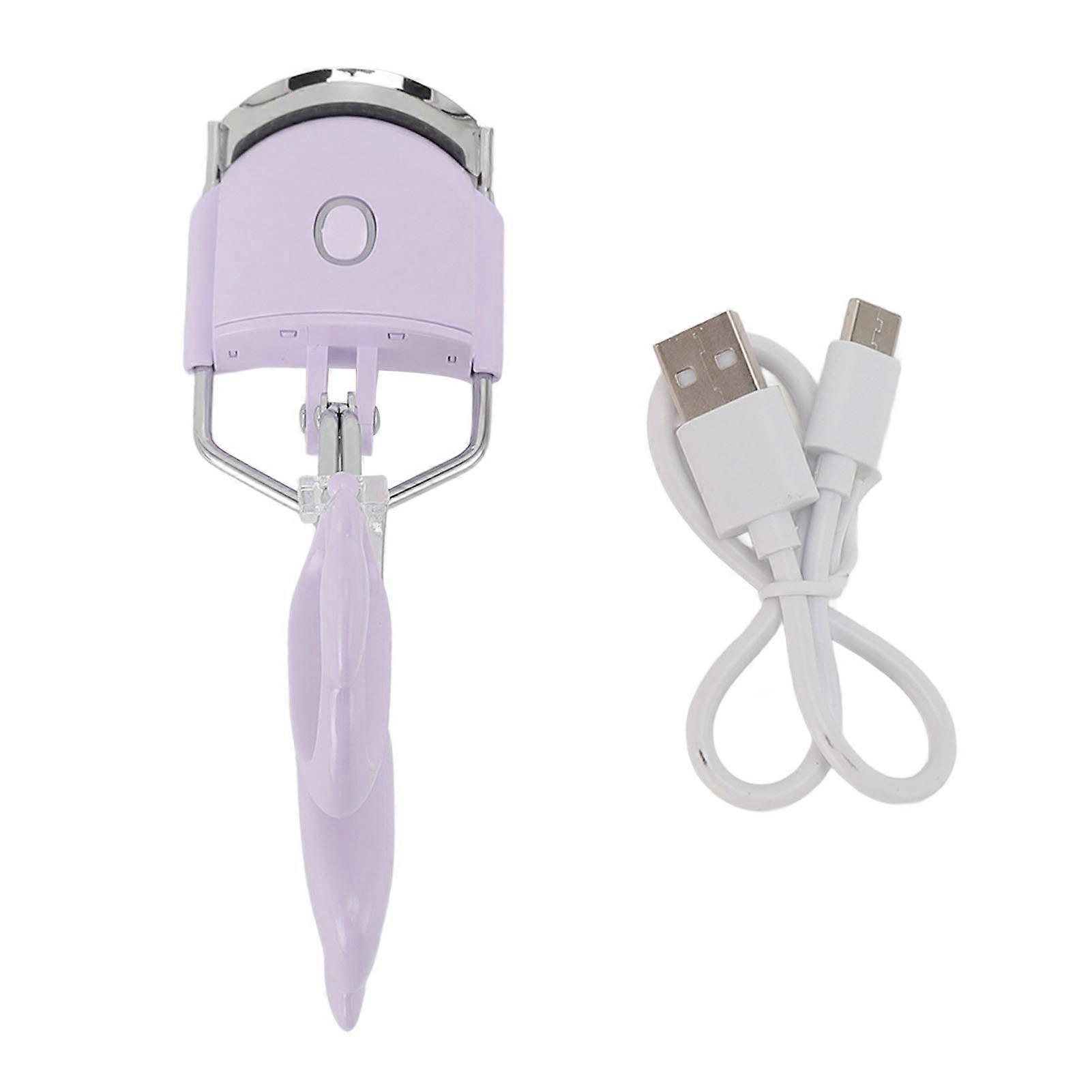 Electric Eyelash Curler 2-Speed Temp Control Rechargeable Violet