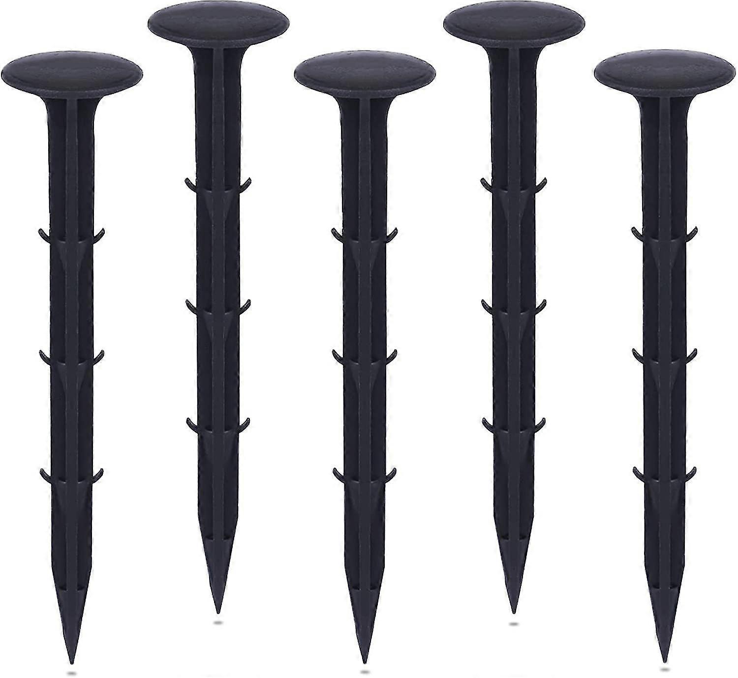 حصص تثبيت الحديقة البلاستيكية ، لحماية الأشعة فوق البنفسجية لمكافحة الحشائش من القماش (50 قطعة ، أسود)