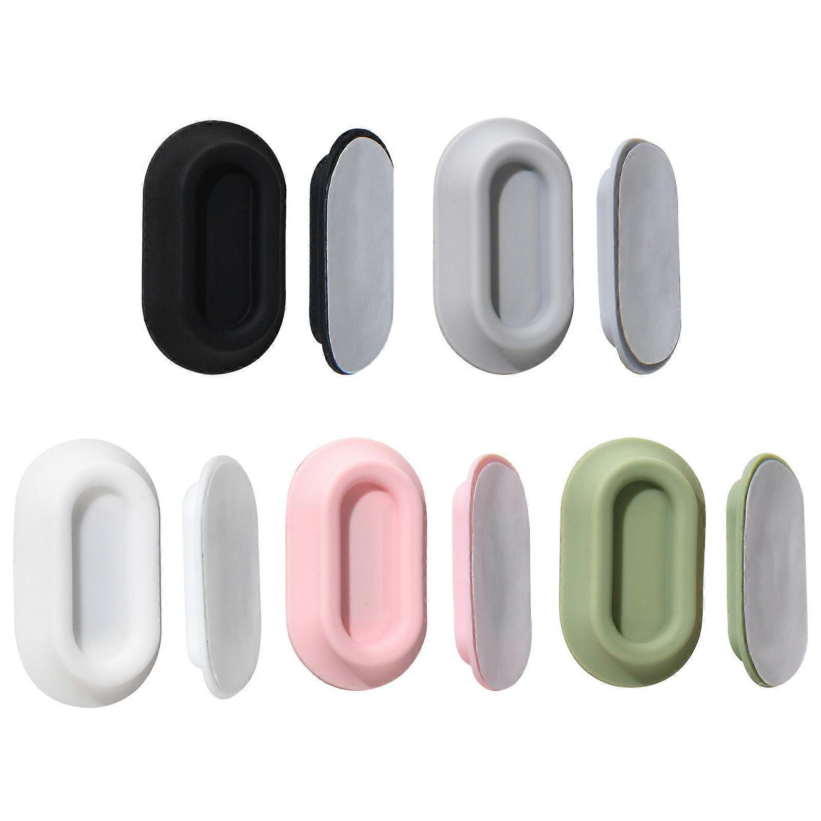 Set Of 5 Magnetic Remote Holder Convenient Wall Mounted Silicone Bracket TV Remote Storage Rack for Home and Office Use 5 Color