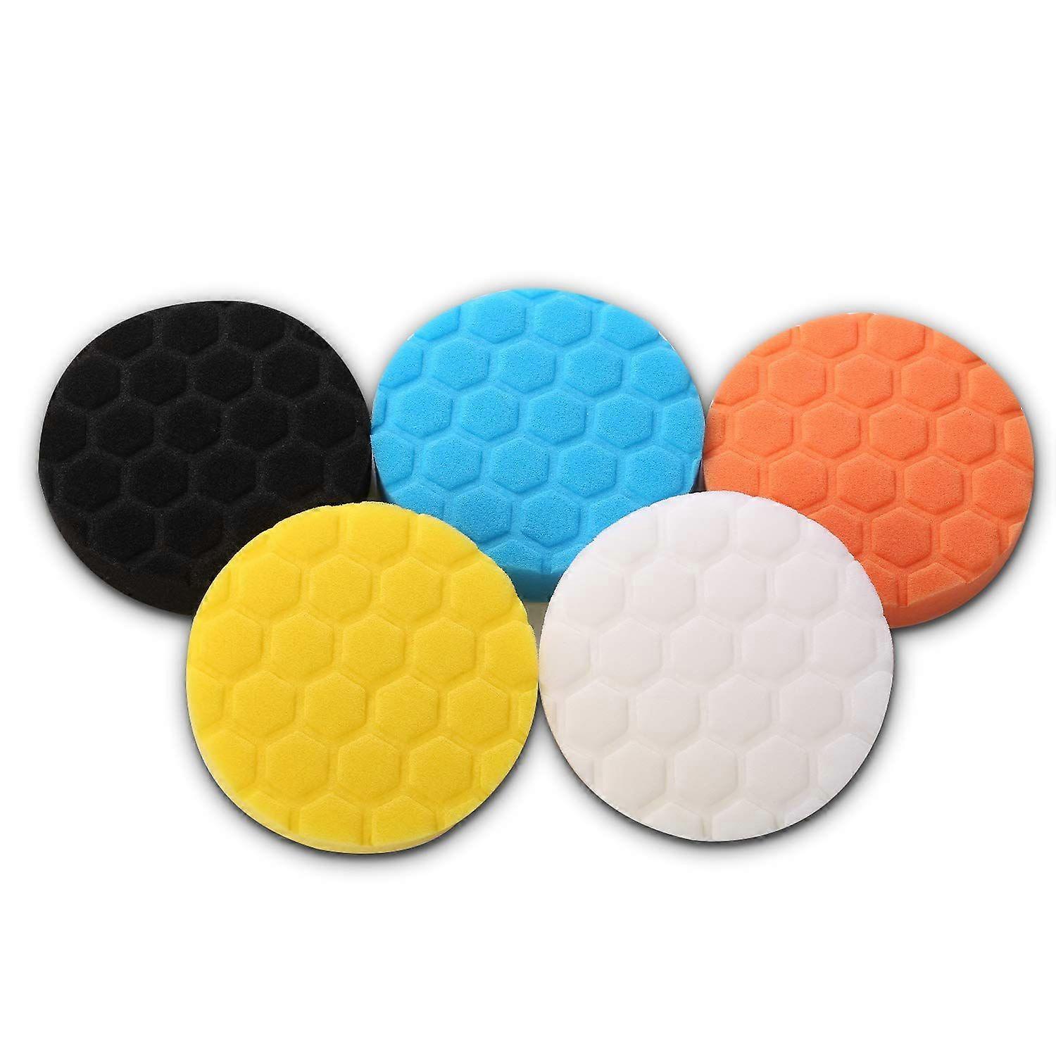 5Pcs 125mm Car Polishing Pads Sponge Drill Kit