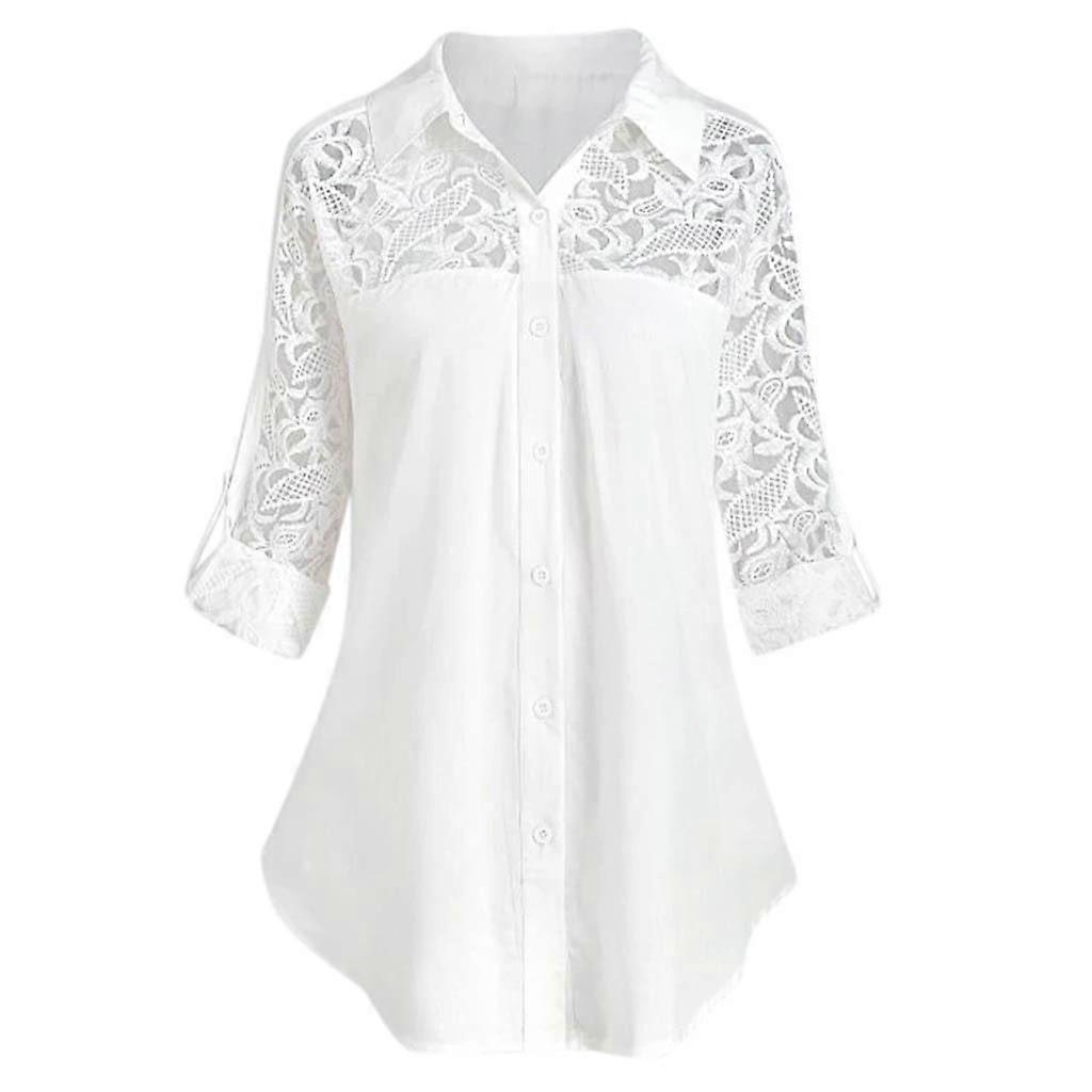 DX~~~los dames kant splitsen groot dames shirt