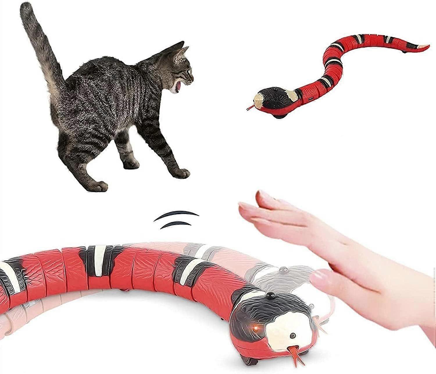 Interactive Cat Toy, for Rechargeable, Smart Sensing Cat Toys, Electronic Automatic Snake Game Electronic USB Kitten Pets