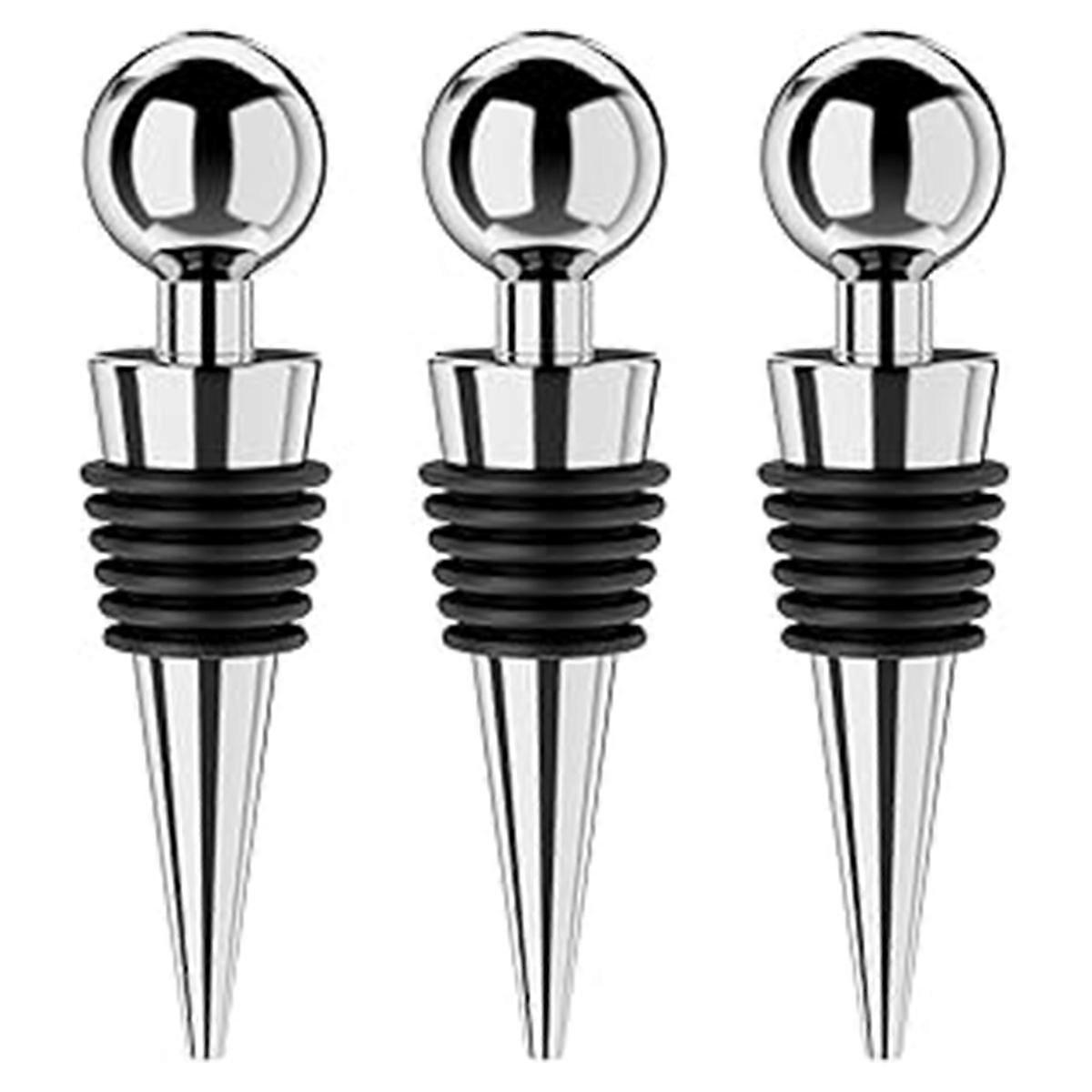 Eco-Friendly Silver-Plated Wine Stopper Set