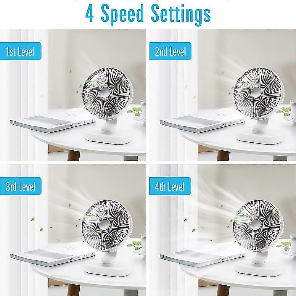 Silent Desk Fan,usb Fan Table Cooling,quiet Operation,silver
