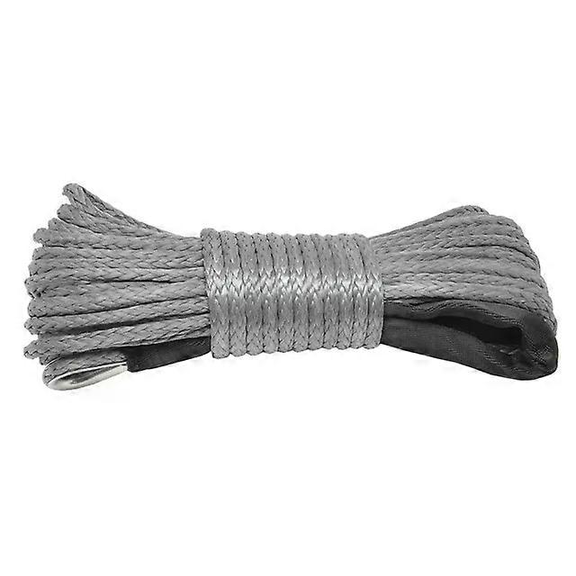 15m Winch Cable Kevlar Cable Towing Car Tow Strap Trailer Rope with Hook compatible for ATV Off Road Accessories 7700lbs 3.5T MAXP