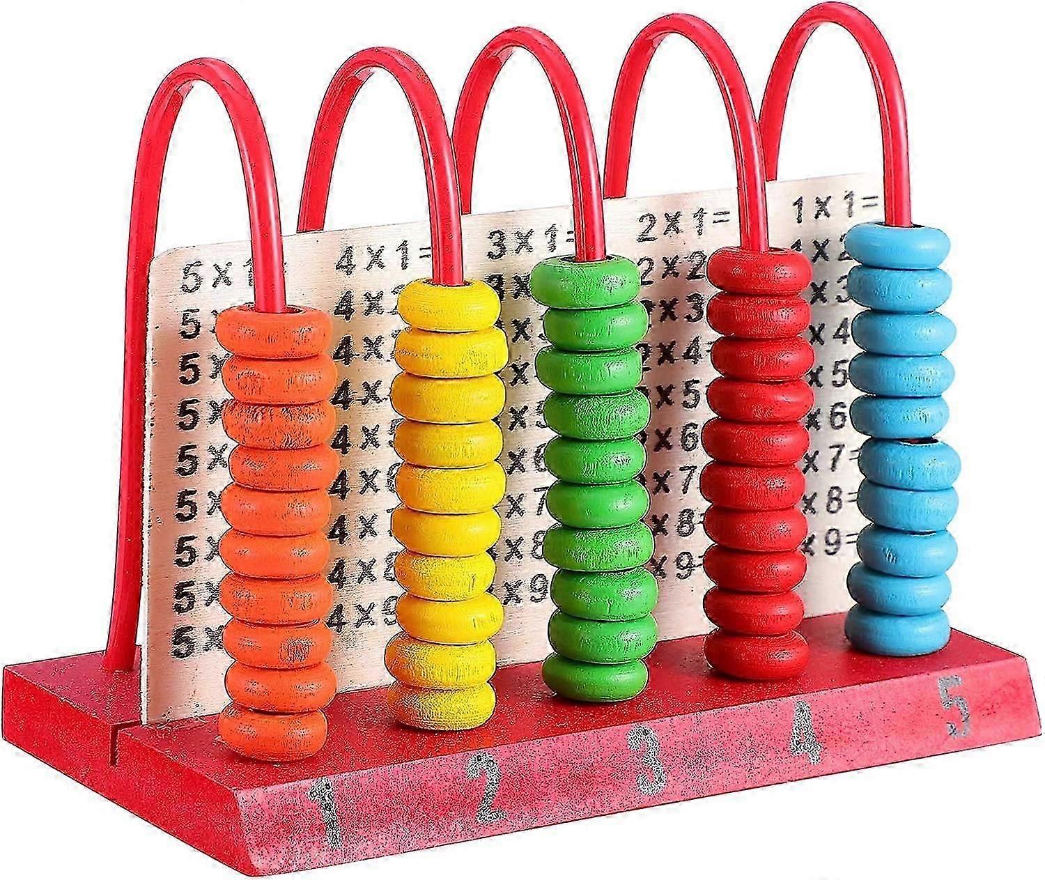 Kids Wooden Abacus Educational Toys Multi-Colored Counting Beads Math Calculating Develpmental Toys