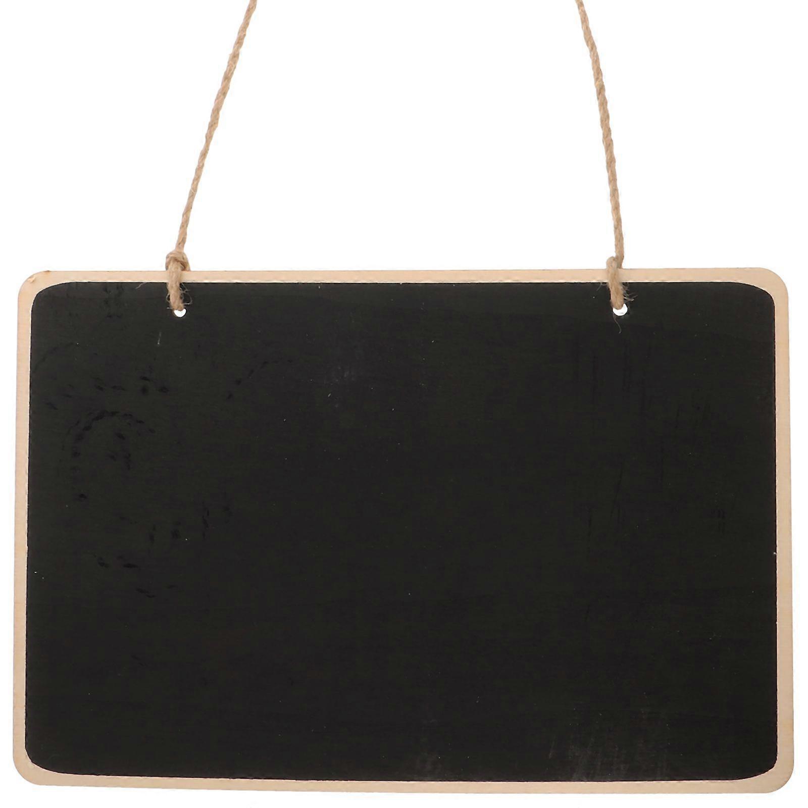 Hanging Chalkboard Sign Wooden Memo Blackboard Reusable Door Message Board