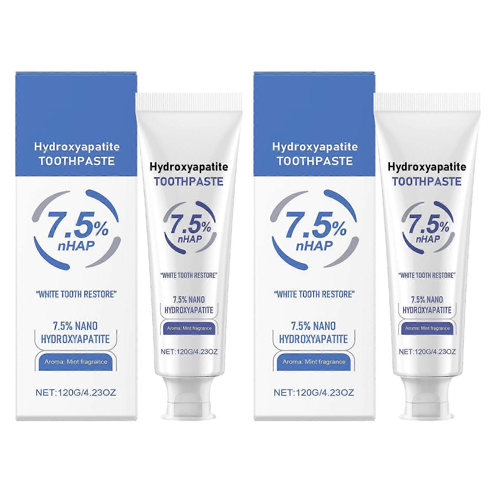 2PCS Hydroxyapatite Toothpaste For Advanced White Tooth Recover 120g Flye251256