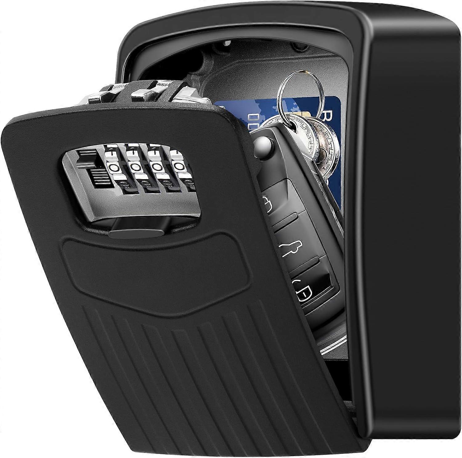 Secure Key Box, Superior Large Key Box, Key Safe with 4 Digit Digital Code, Wall Mounted Secure Key Box for Indoor Outdoor Home Office Garage School