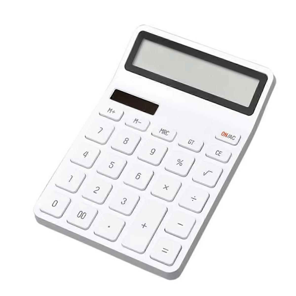 Business Desktop Calculator Battery Light Energy Save Power Calculator Sensitive 12-Digit Widescree