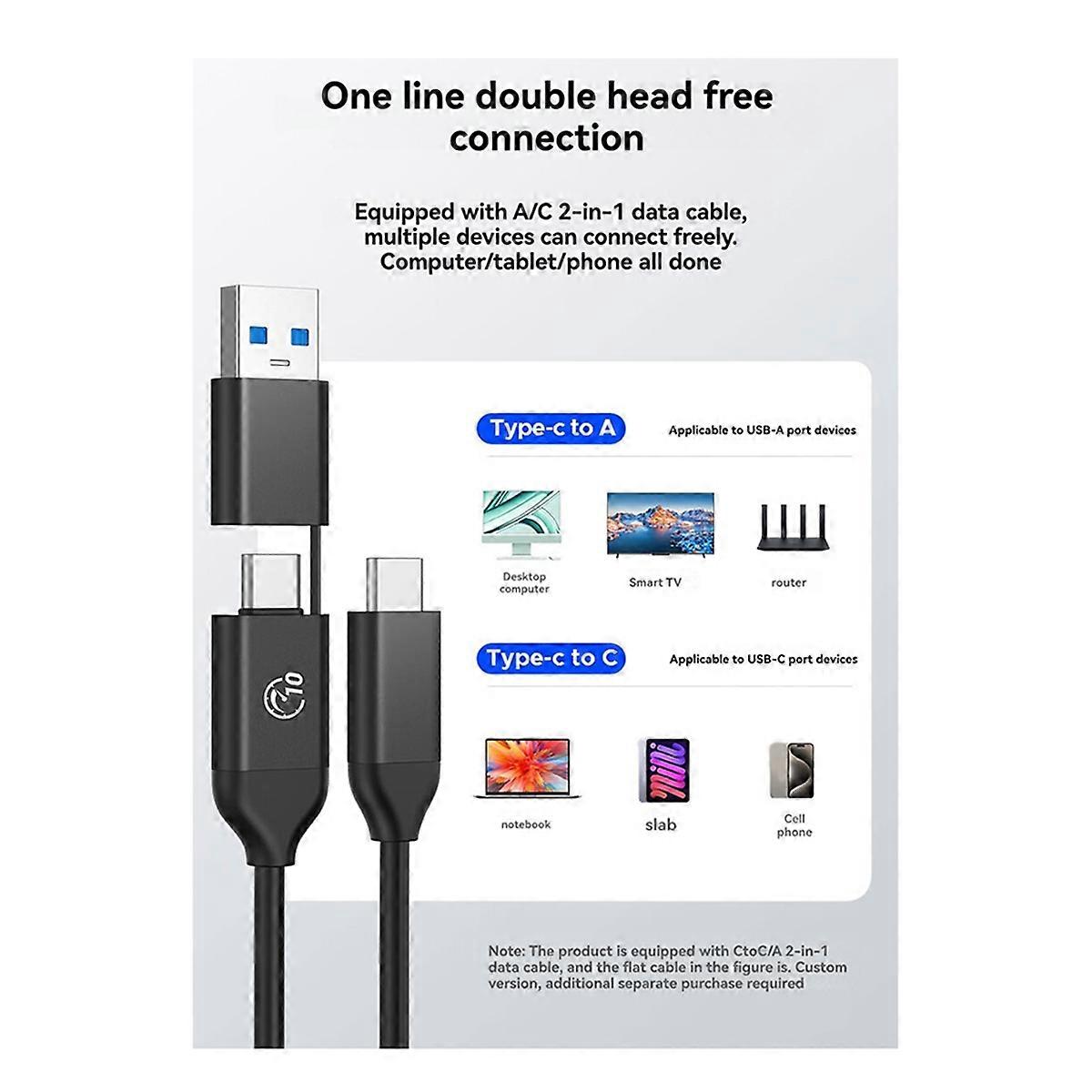 M.2 NVMe 2230 Enclosure 10Gbps USB 3.2 Gen 2 External Drive Case M.2 NVMe External Hard Drive Encl