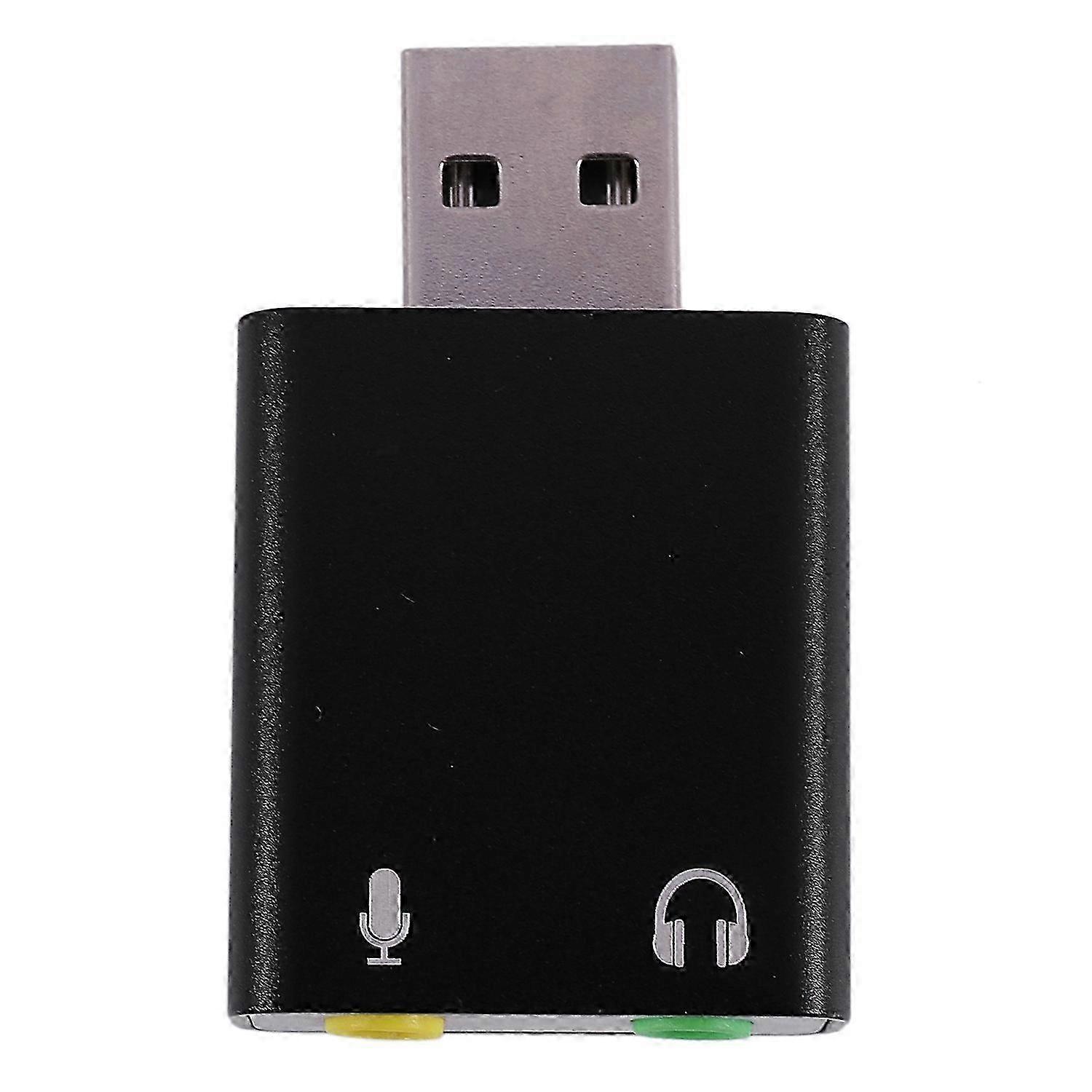 7.1-Channel Aluminum Alloy Usb Sound Card Computer External Sound Card Usb7.1 Sound Card Analog Soun