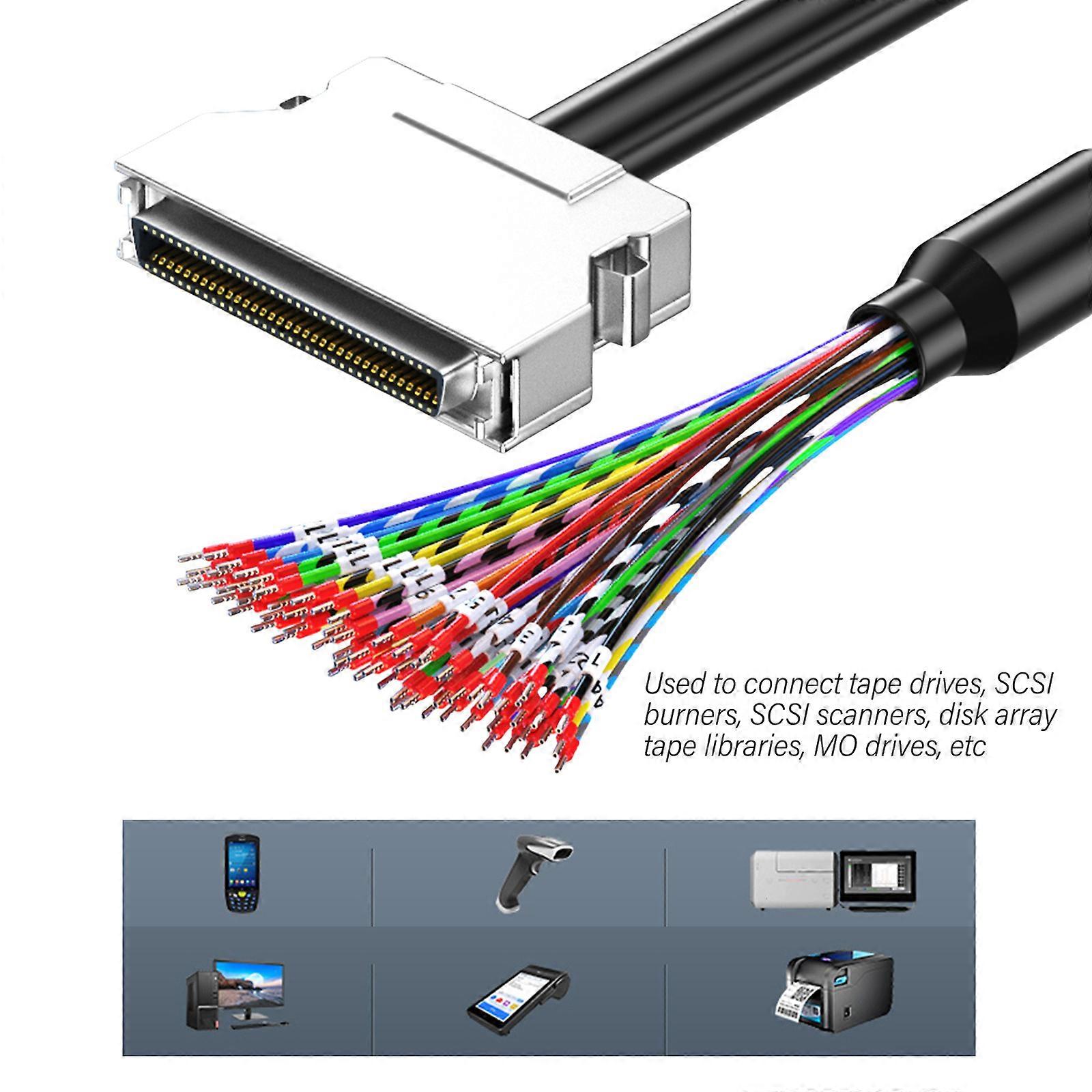 SCSI Data Cable Single Head with Terminals CN50P CN36P CN26P CN20P ...