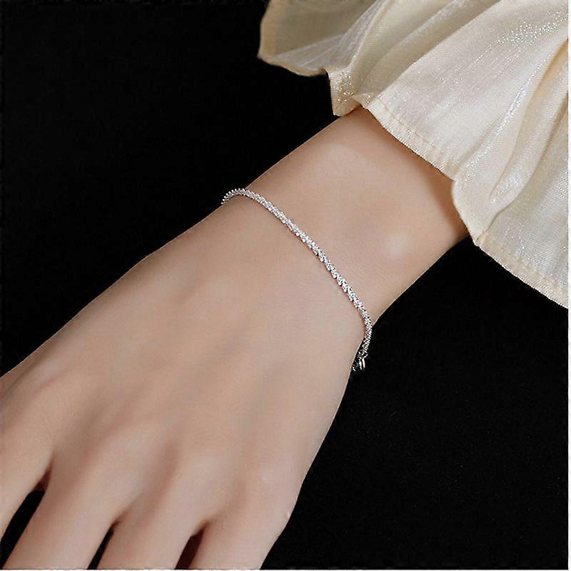 Nouveau Bracelet Bracelet Chaîne De Serpent De Serpent De Couleur Argentée Pour Femmes Bijoux De Mode Fine Fête De Mariage Tendance Cadeau Tendance