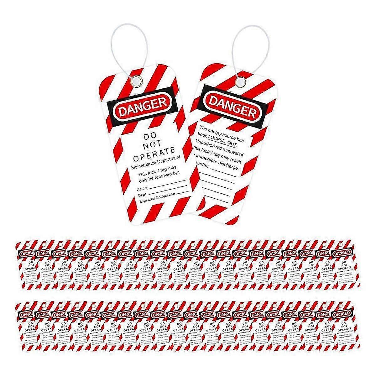 Lockout-Tagout-Anhänger, 3 x 5,75 Zoll, 40 Danger Do Not Operate Tags mit 40 Kabelbindern, reiß- und wasserfesten Etiketten