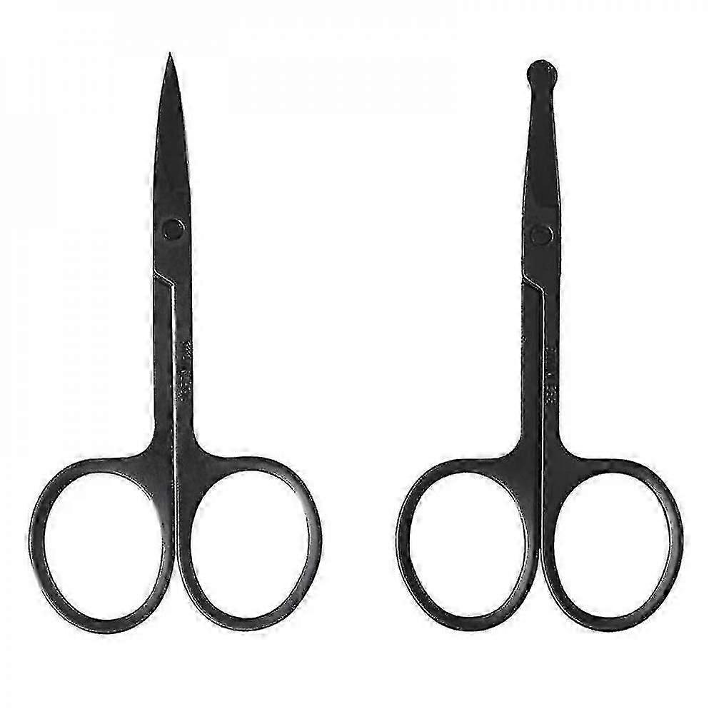 2pcs Scissors Set With Pointed & Round Pointed Makeup Tools NZV