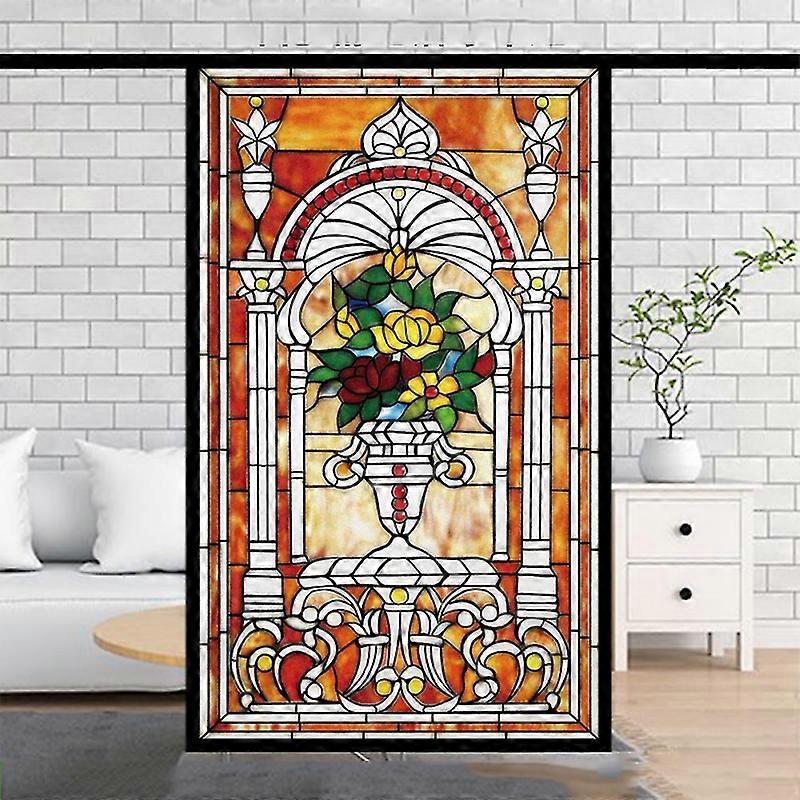 ملصقات واقية من الشمس من الزجاج الملون ، فيلم الزجاج الملون لفن الفسيفساء الأوروبي ، ملصق نافذة الخصوصية 60x120cm_Special G
