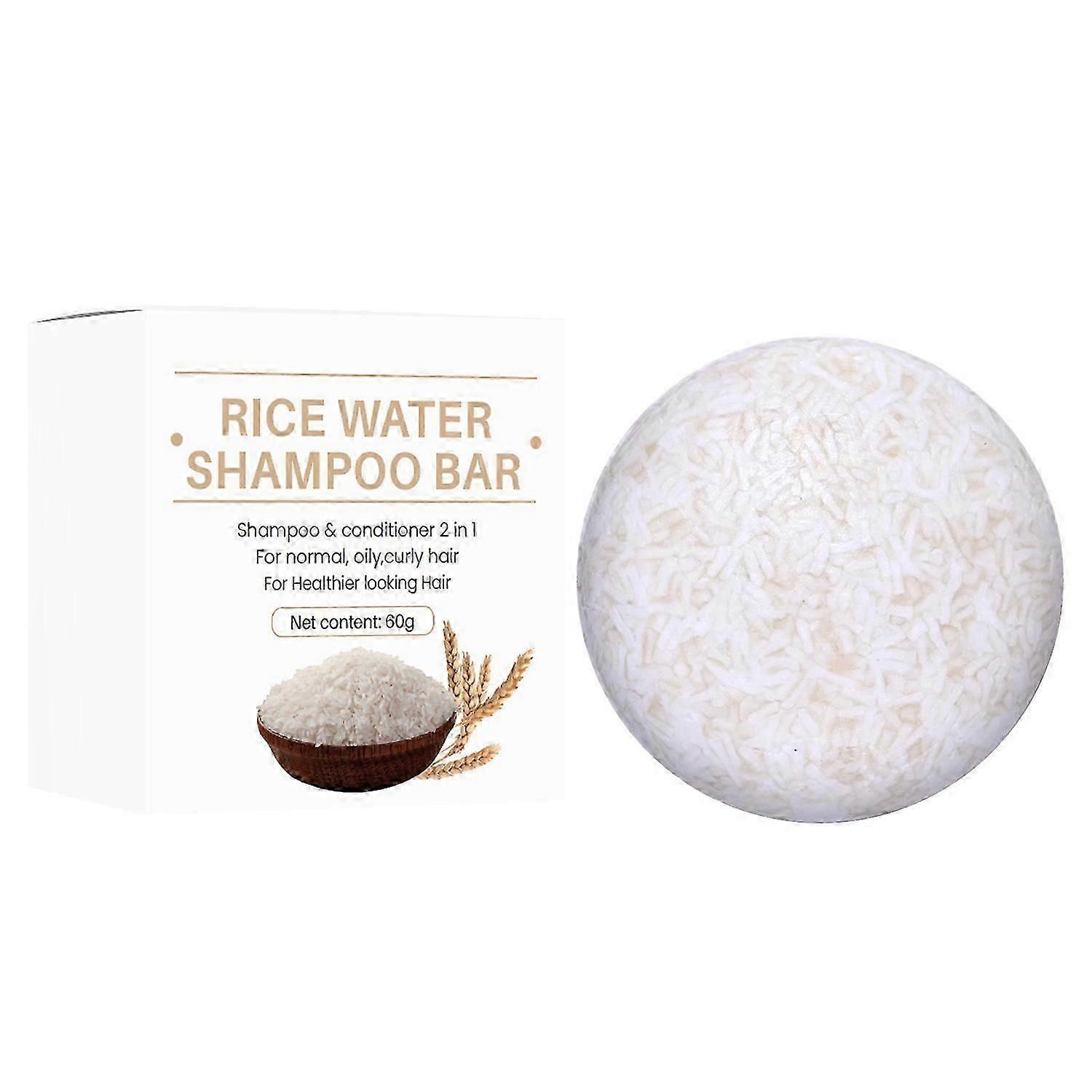 Rice Water Shampoo Bars and Conditioner Set for Hair Growth, Organic Ginger & Rice Water Shampoo Bar for PH Balanced