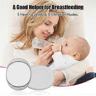 Warming Lactation Massager Breastfeeding Heat & Vibration Support Soft Breast Massager for Improved