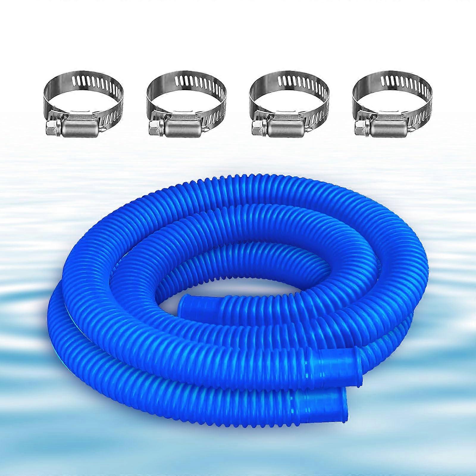 2 Pack 1-1/4 Inch Diameter Flexible Pool Hoses for Intex Pumps - Heavy Duty Replacement Tubing