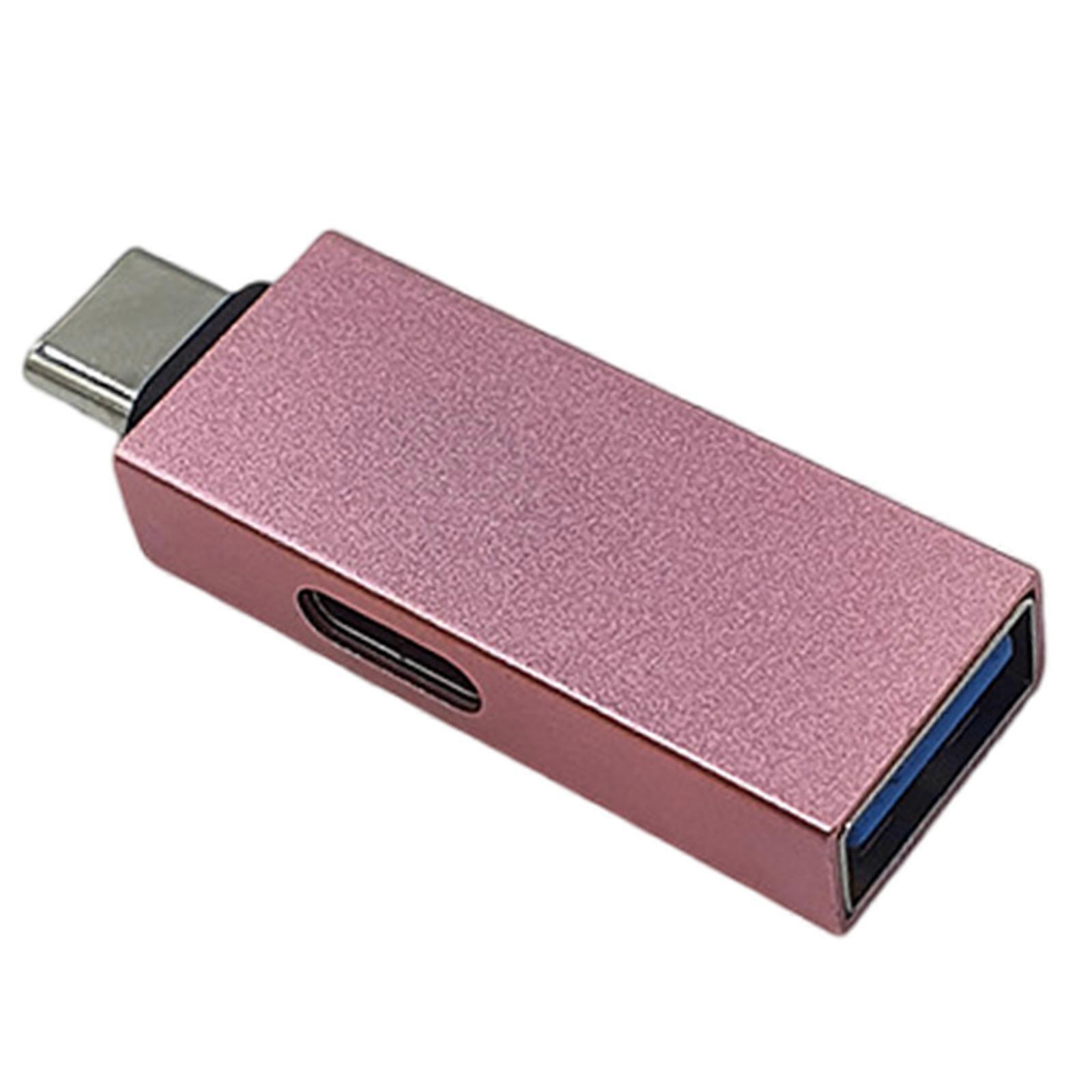 USB C zu USB C + USB Adapter Tragbarer USB C Konverter Datenübertragung USB C zu USB + USB C Buchse Adapter für Typ C Gerät Pin k