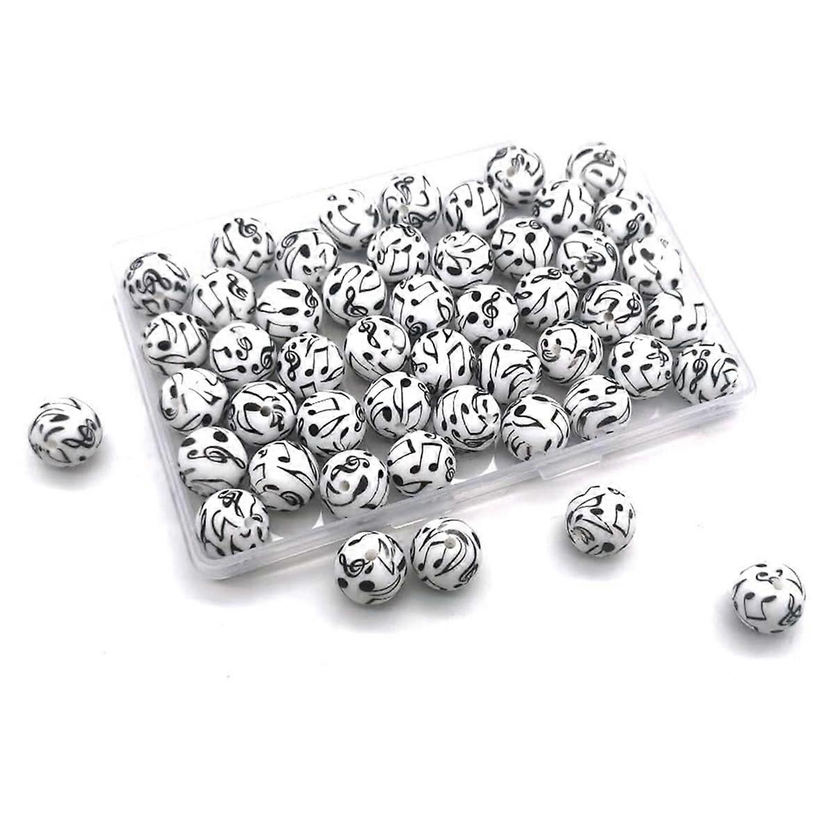 50 pcs silicone beads 15mm bulk for key chain bulk C