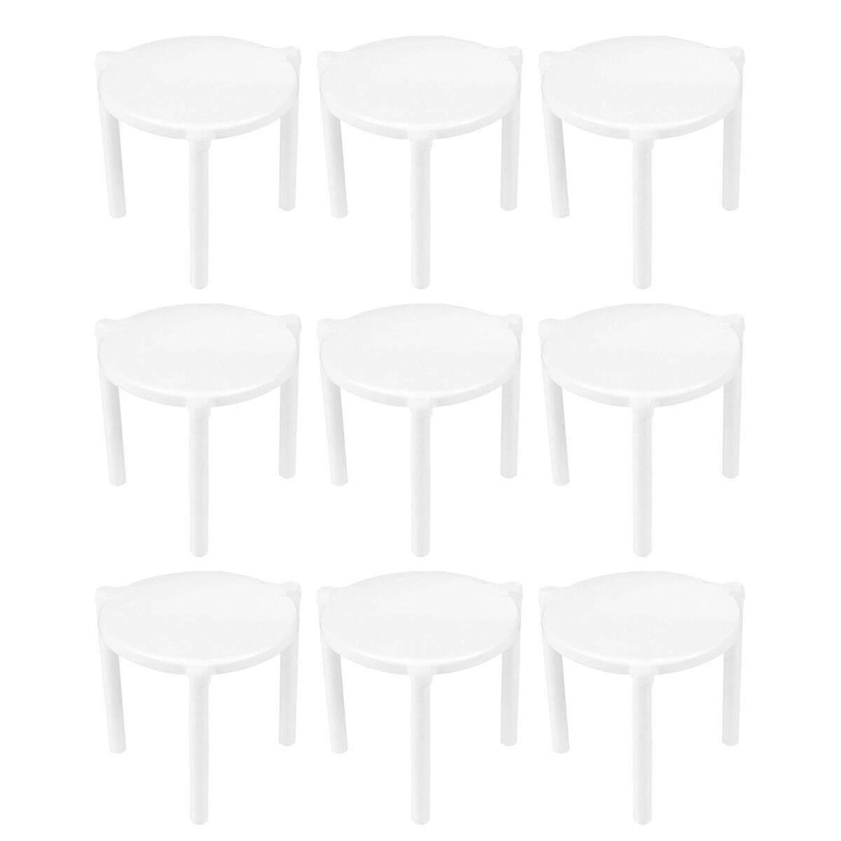100pcs Pizza Saver Stand White Plastic Tripod Stack for Restaurant Container