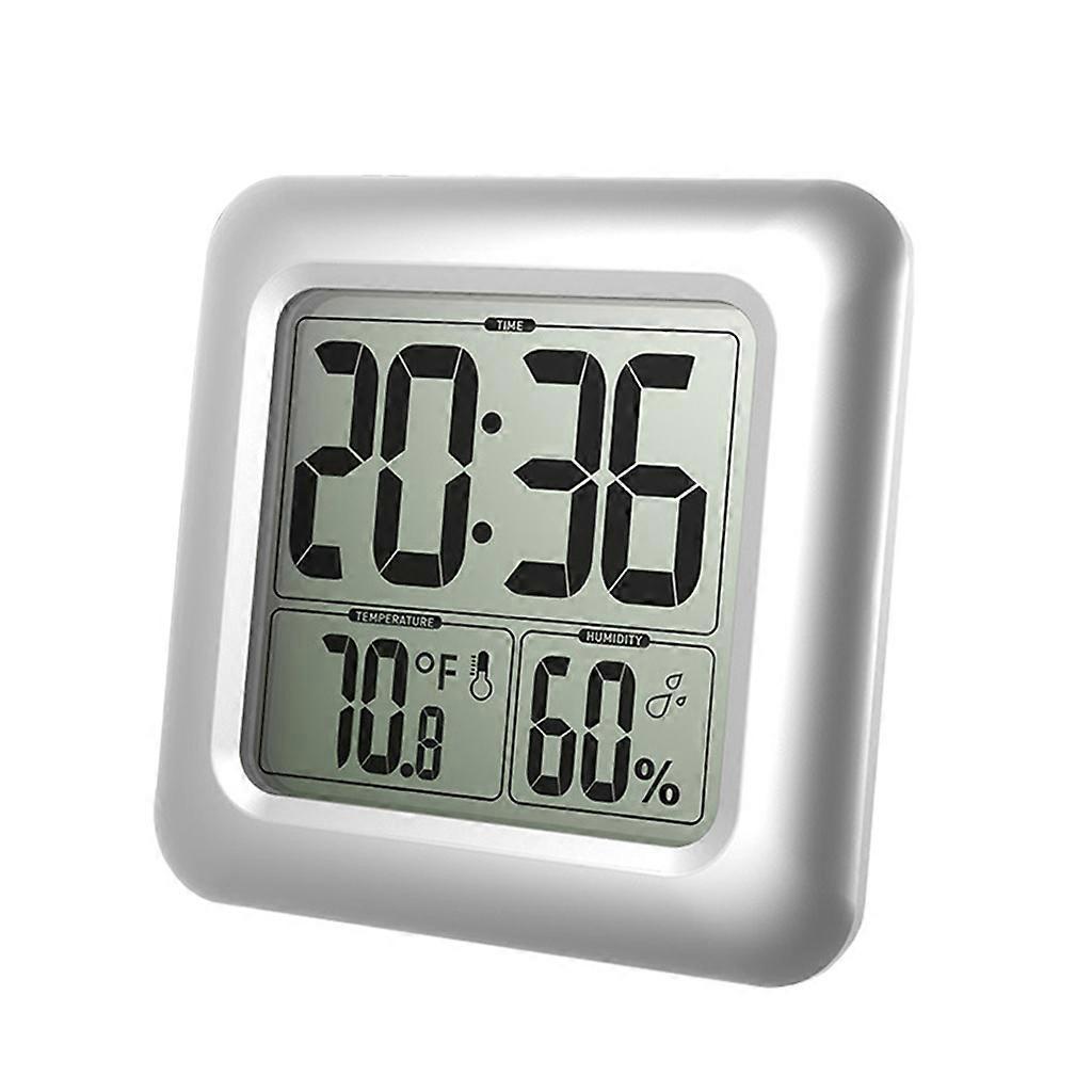 for Time Watch Clock Nursery Gauge Humidity Mini LCD Digital Thermometer Room Temperature Indoor Hygrometer Meter Electr Silver