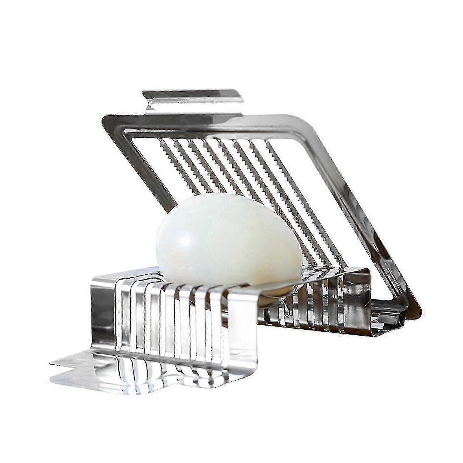 Egg Slicer Stainless Steel Eggs Hard Boiled Metal Easy Cutter Section Chopper Fg